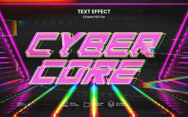 Cybercore-Text-Effekt