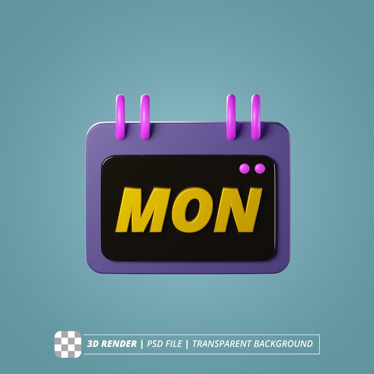PSD cybermonday calendar 3d render images isoladas (imágenes aisladas) el calendario de cybermonday se encuentra en el sitio web de la compañía.