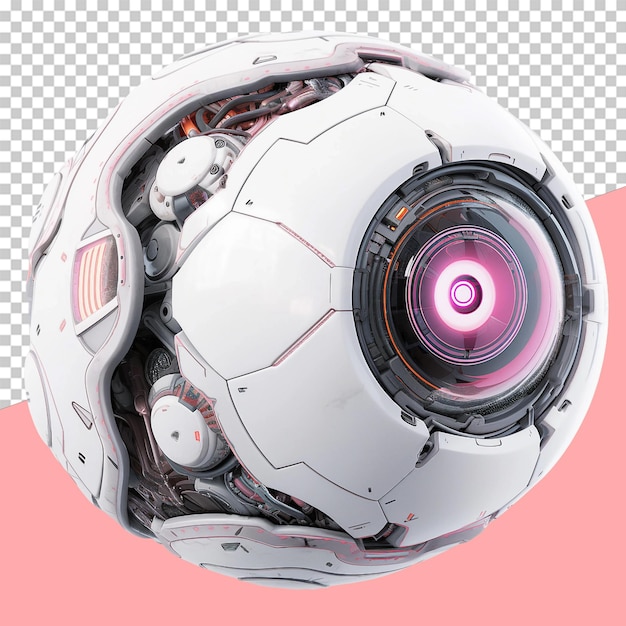 Cybernetic android eye game asset isolated object transparent background