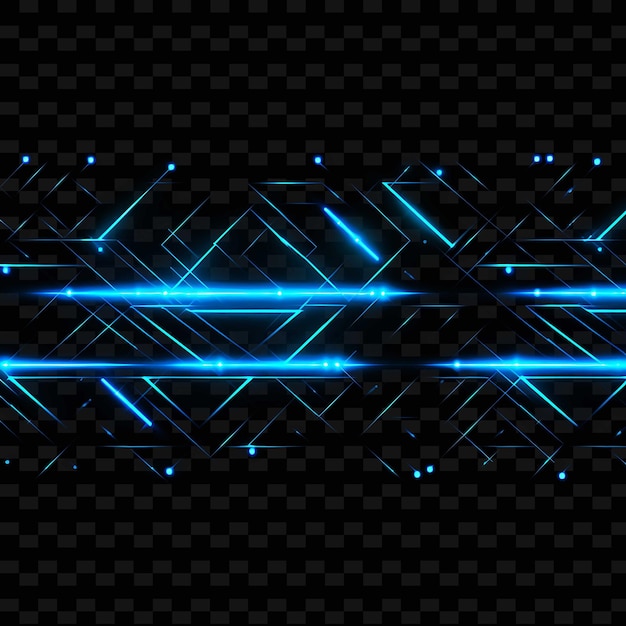 PSD cybernetic borderline design neon lines style augmented limb shape y2k neon light art colecções