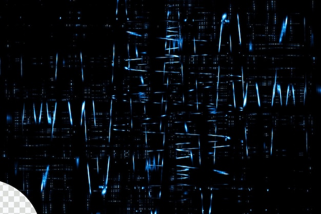 Cyberpunk Digital Rain Data Stream on black Background