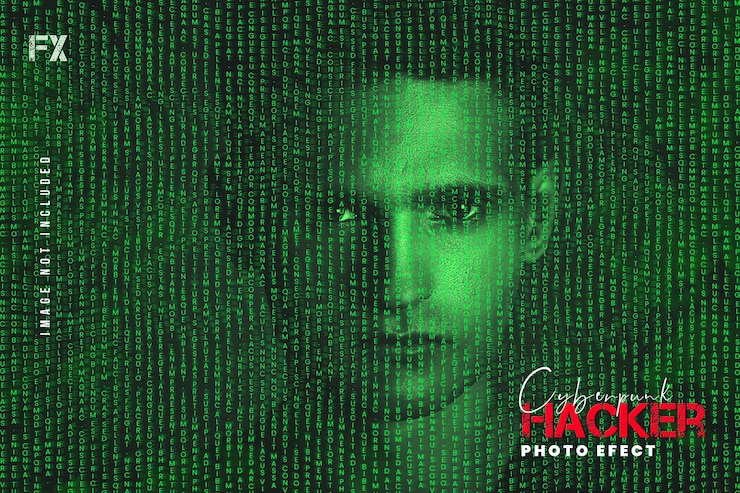 PSD cyberpunk-hacker-fotoeffekt