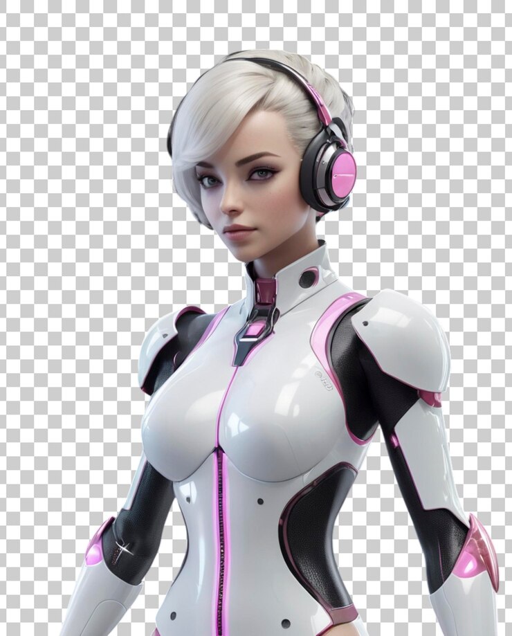 PSD cyberpunk-mädchen