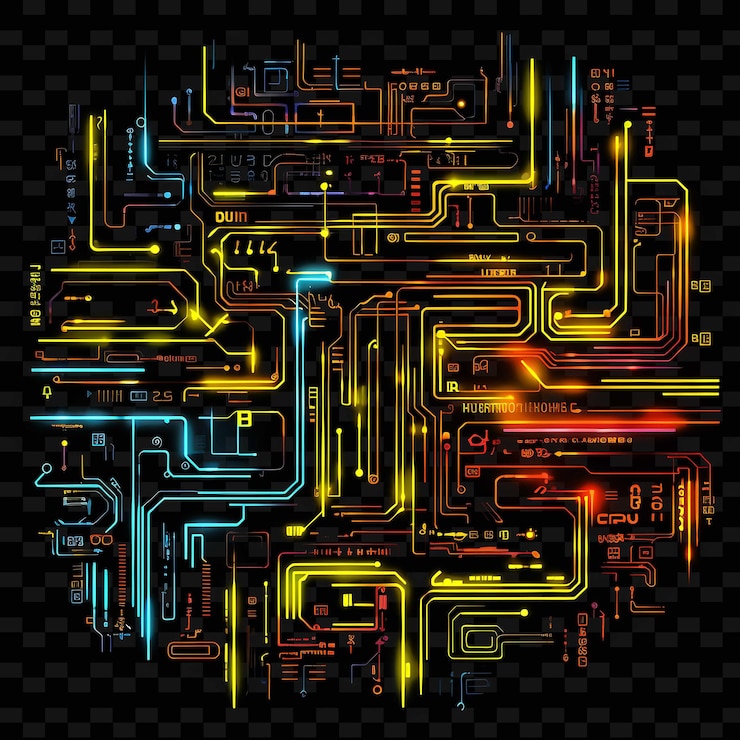PSD cyberpunk typography design borderline linhas de neon estilo retr forma y2k coleções de arte de luz de neon