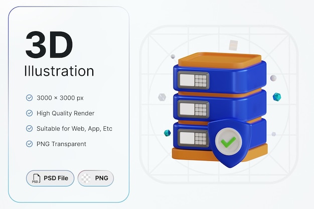 PSD cybersécurité de l'objet serveur de rendu 3d pour l'application de conception moderne et le web