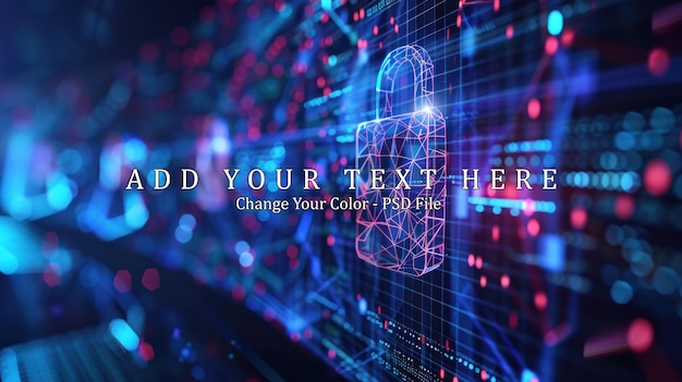 Cybersicherheit Digitale Verriegelung in einem Netzwerk