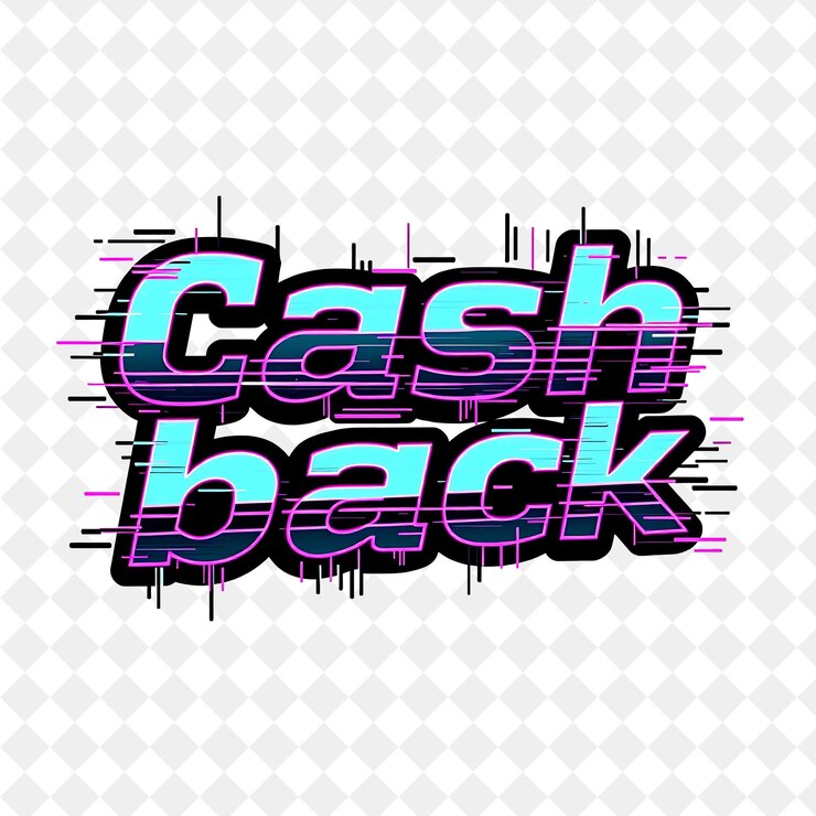 PSD cyberspace text cash back con fallas en los flujos de datos y el ruido digital el texto es elegante y futurista