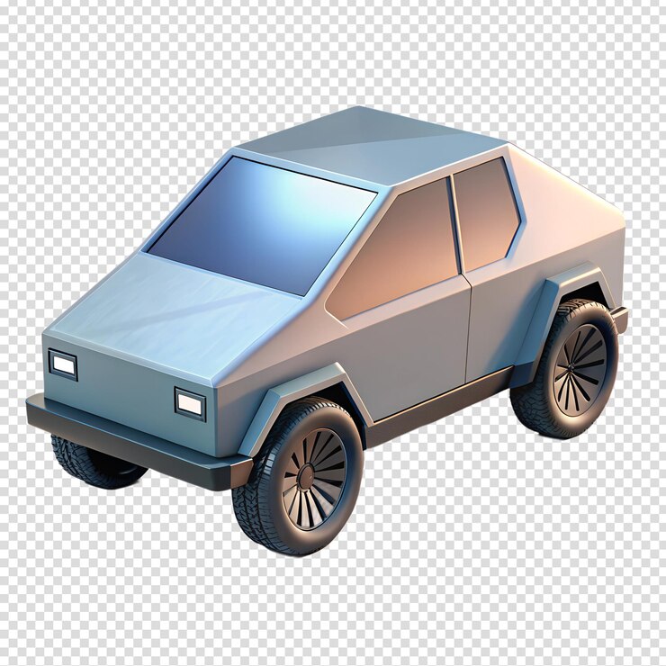 PSD cybertruck coche eléctrico 3d renderizado ilustración aislado