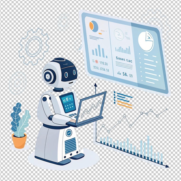 Cyborg robot d render robotica automatizzazione dei processi rpa analisi dei dati nella sala server generativo aigener