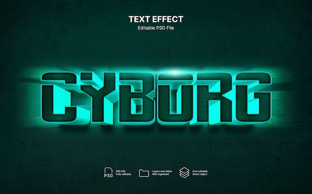 Cyborg-Text-Effekt