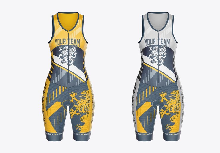 PSD cycling speed suit mockup