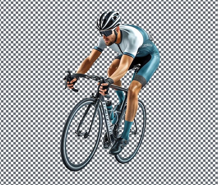 PSD cyclisme de compétition isolé sur un fond transparent
