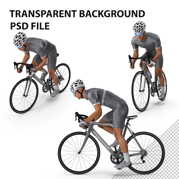 PSD cycliste faire du vélo png