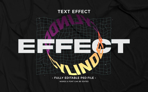 cylinder text effect