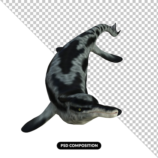 Cymbospondylus dinosaurio aislado ilustración 3d