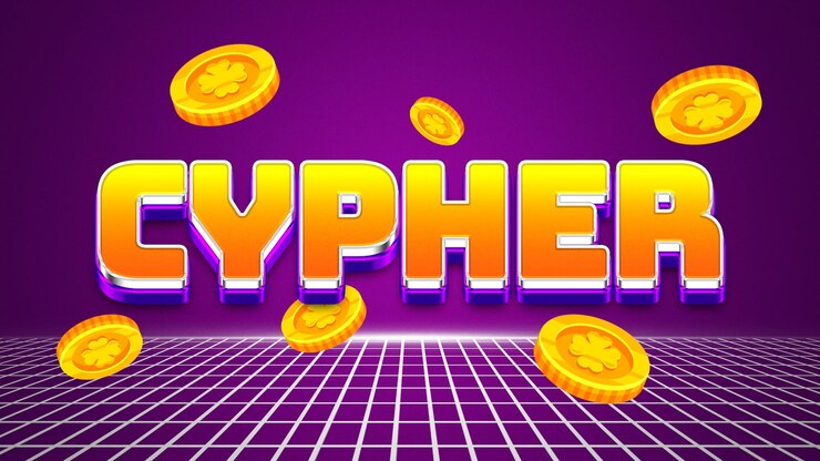 PSD cypher futuristic bold text effect