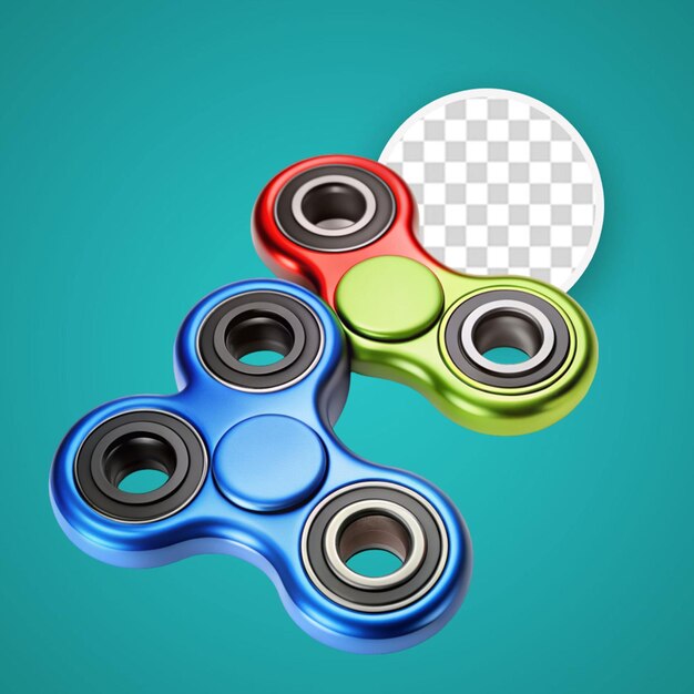 PSD d render de red fidget spinner isolado