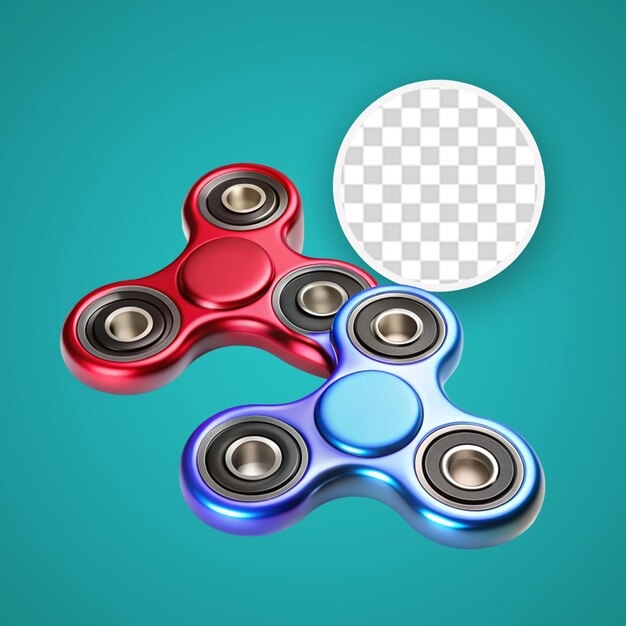 PSD d render de red fidget spinner isolado