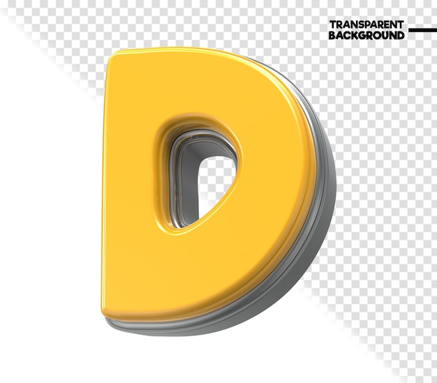 D Rendering 3D del carattere giallo
