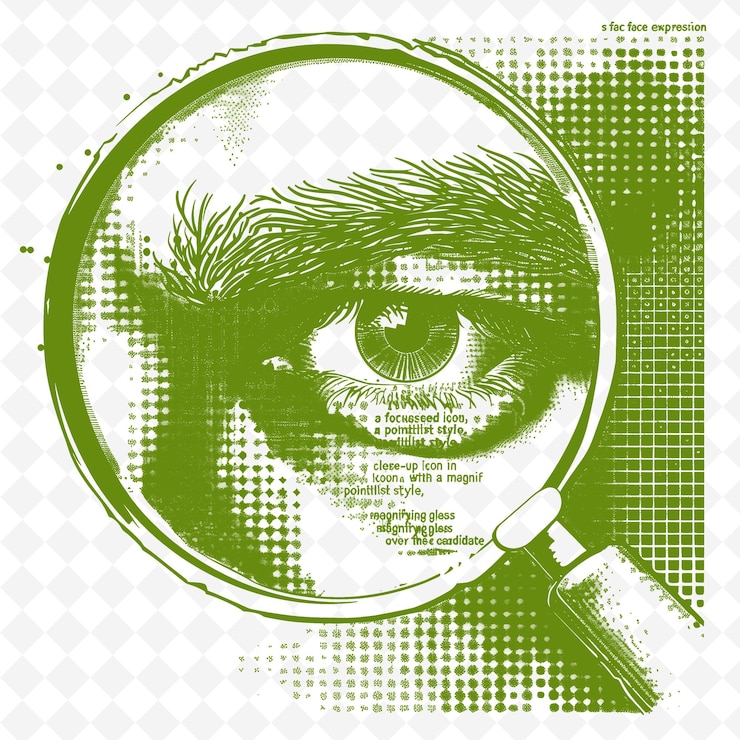 PSD d1 primer plano de la cara de los candidatos con una expresión enfocada icon c diseños abstractos icónicos aislados
