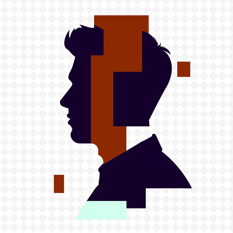 PSD d1 profile du candidat avec une expression digne icône neo plas designs abstraits iconiques isolés