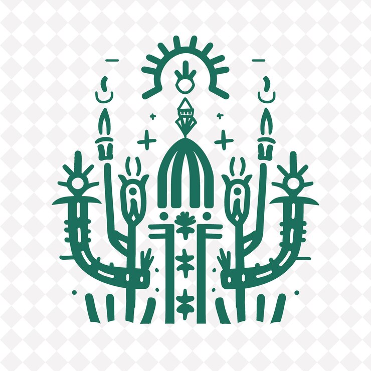 PSD da de la candelaria con un diseño de estilo dibujado a mano con diseño vectorial de símbolos creativos de méxico