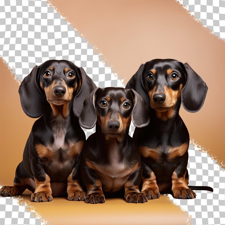 PSD dachshund em fundo transparente