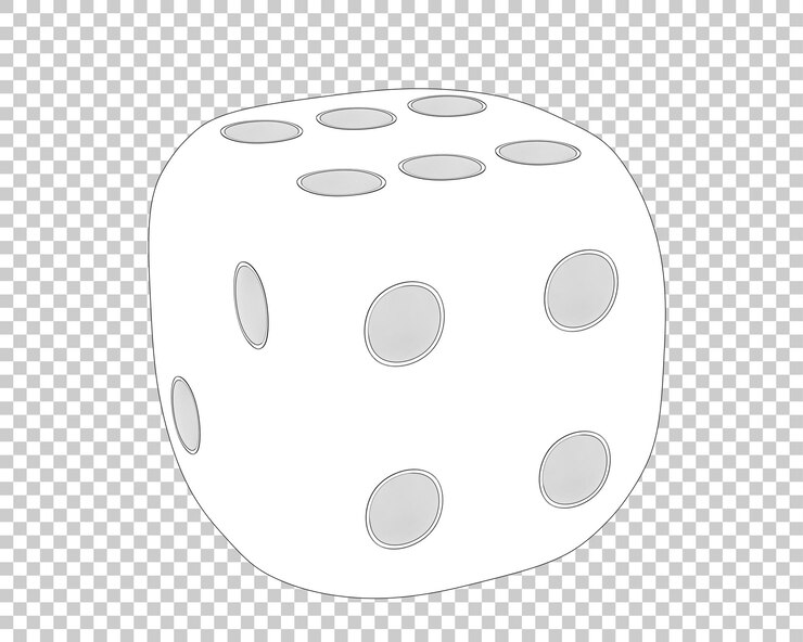 PSD dadi su sfondo trasparente 3d rendering illustrazione