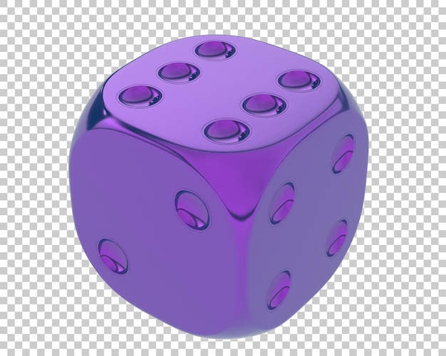 Dadi su sfondo trasparente 3d rendering illustrazione
