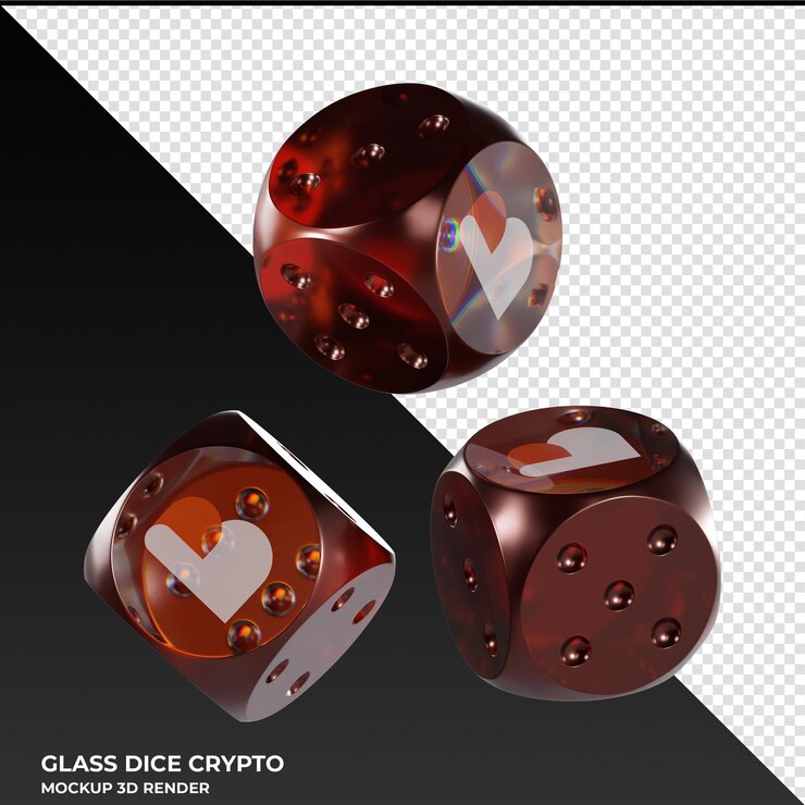 PSD dados biconomía bico dados de vidrio cripto icono 3d