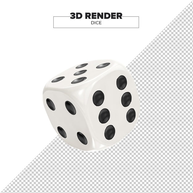 PSD dados de cassino psd 3d renderizados em fundo transparente