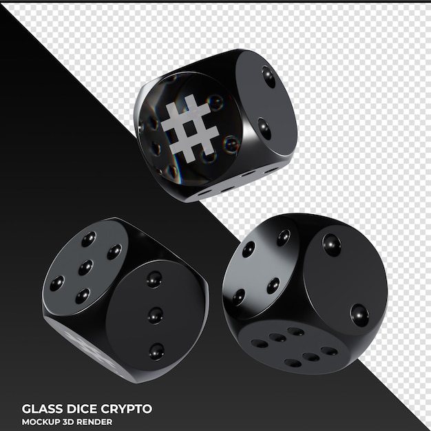 PSD dados direitos de reserva rsr dados de vidro ícone crypto 3d