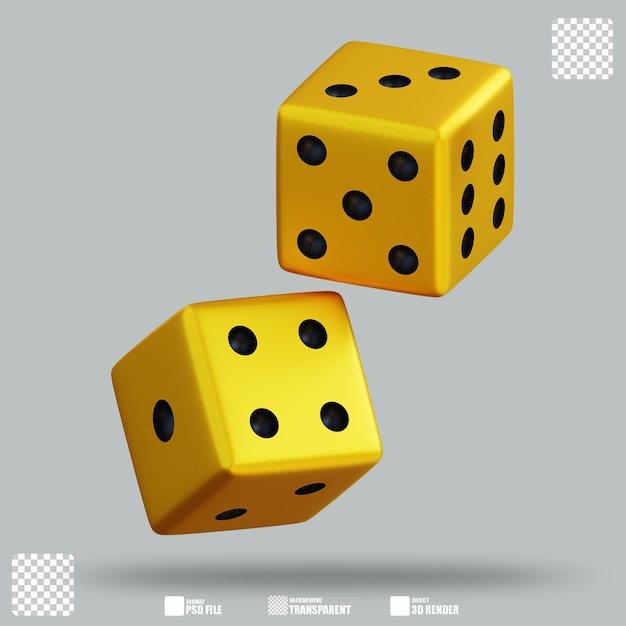 Dados de ilustración 3d 2