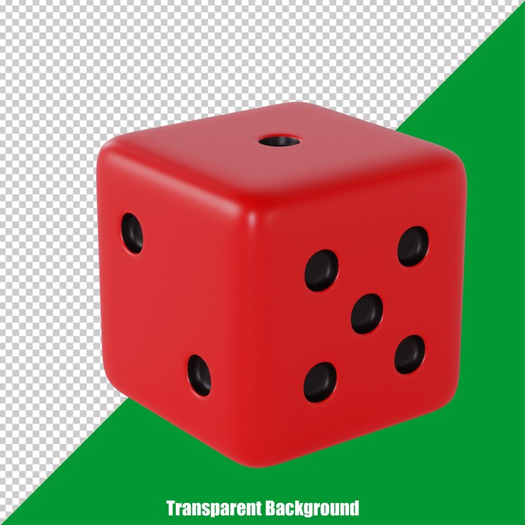 PSD dados simples estilizados 3d sobre fondo transparente