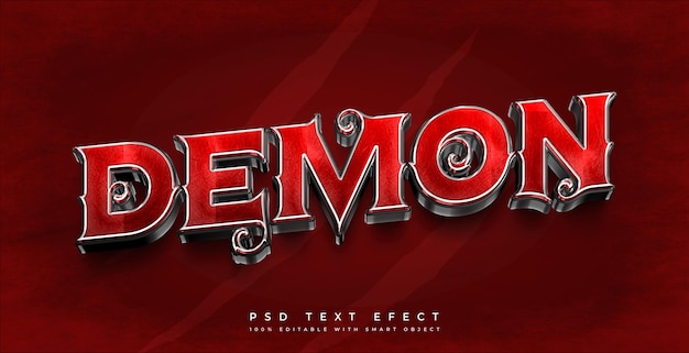 Dämonischer 3D-Texteffekt