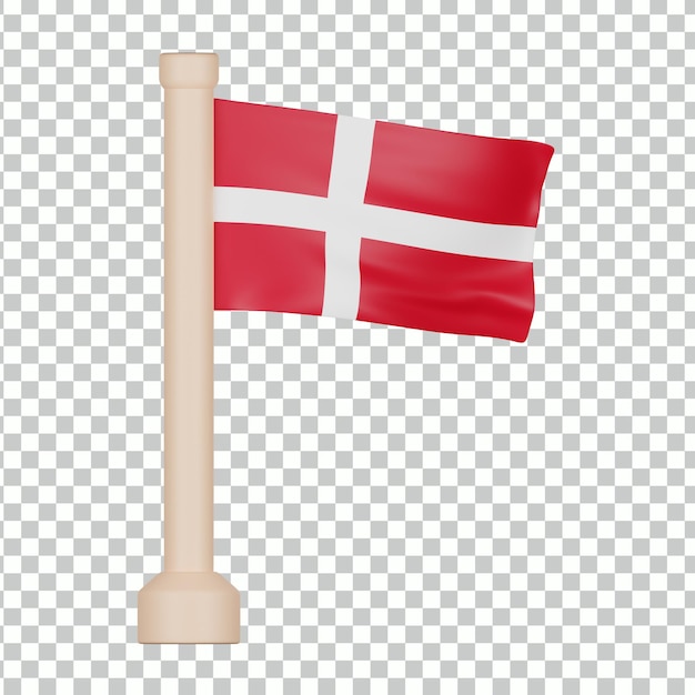 PSD dänemark flagge 3d-symbol