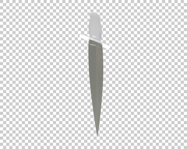 La daga aislada en el fondo de la ilustración de renderización 3D