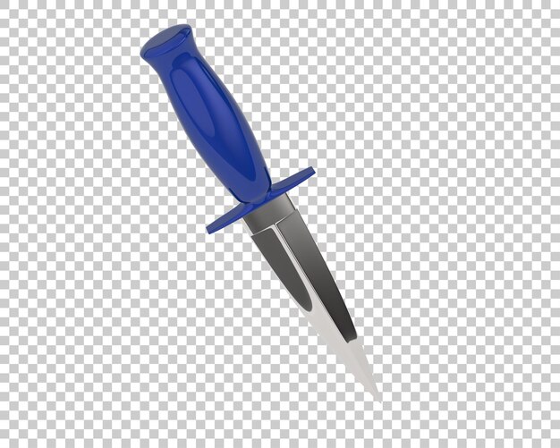 La daga aislada en el fondo de la ilustración de renderización 3D