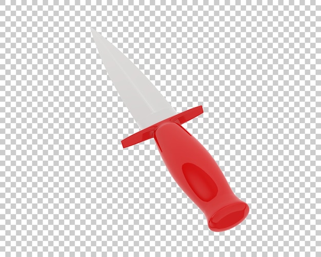 La daga aislada en el fondo de la ilustración de renderización 3D