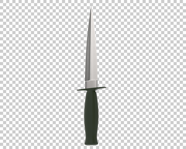 Dagger isoliert auf durchsichtigem Hintergrund 3D-Rendering-Illustration
