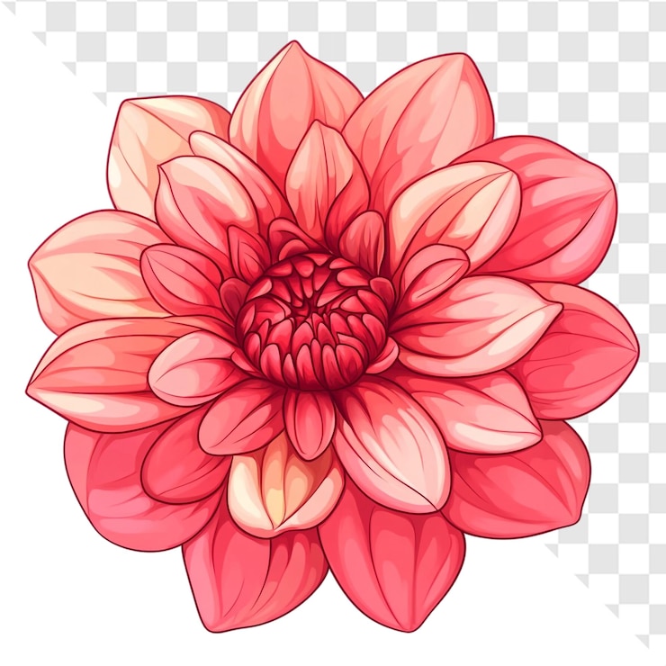 PSD una dahlia rosada vibrante florece una impresionante obra maestra floral