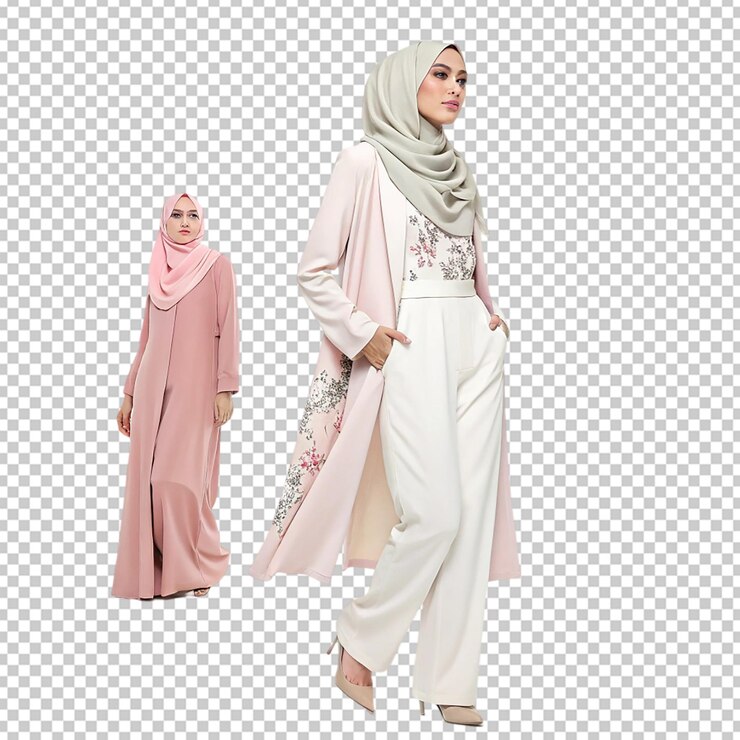 PSD una dama usa un maquillaje de vestido de novia en el hijab modelo de belleza de malasia o indonesia o concepto de eidul fitri
