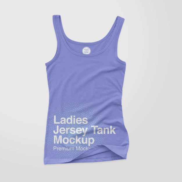 Damen jersey tank top front mockup