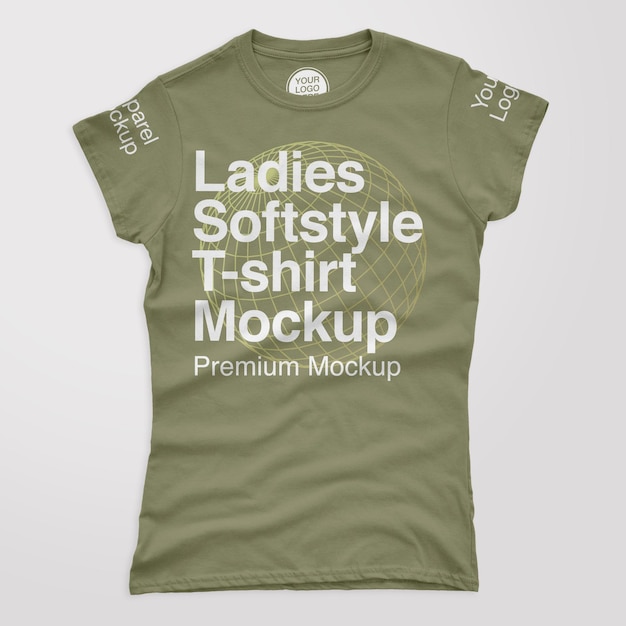 Damen softstyle tshirt mockup