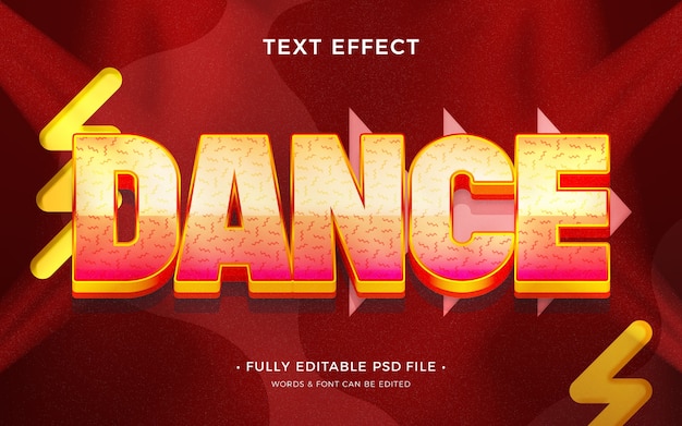 Dance text effect