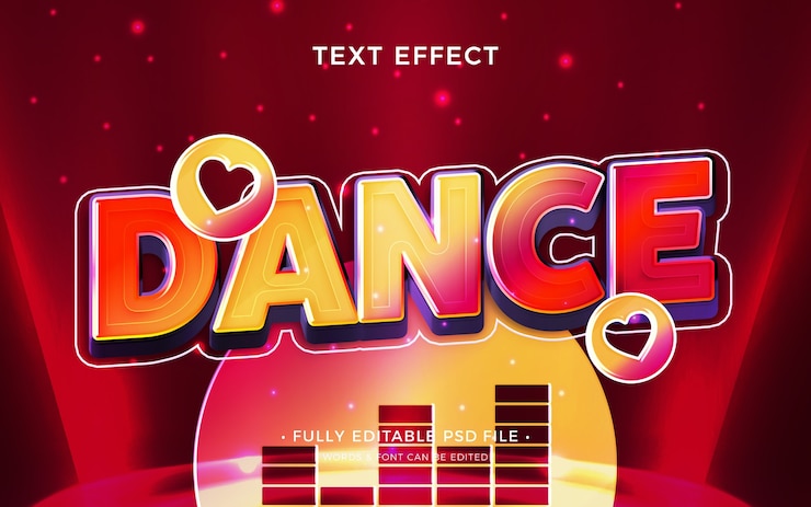 PSD dance text effect