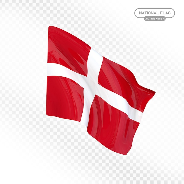 danish flag 3d render