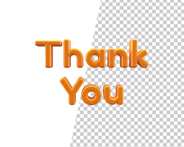 Danke Goldtext 3D-Render