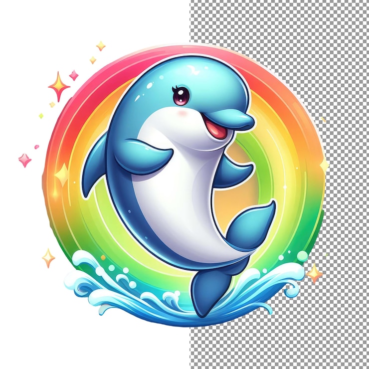PSD danza del deleite arte vectorial caprichoso con animales lindos en un fondo png