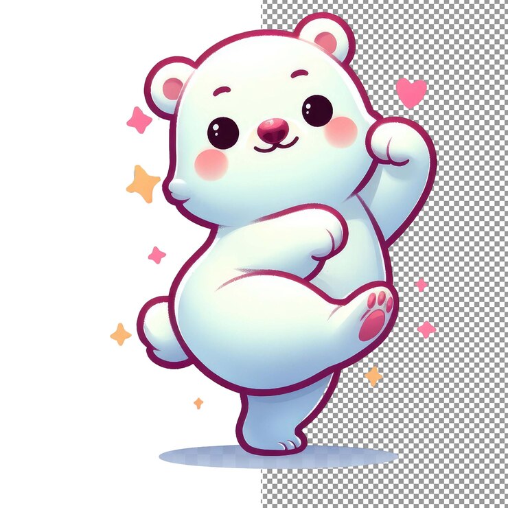 PSD danza del deleite arte vectorial caprichoso con animales lindos en un fondo png